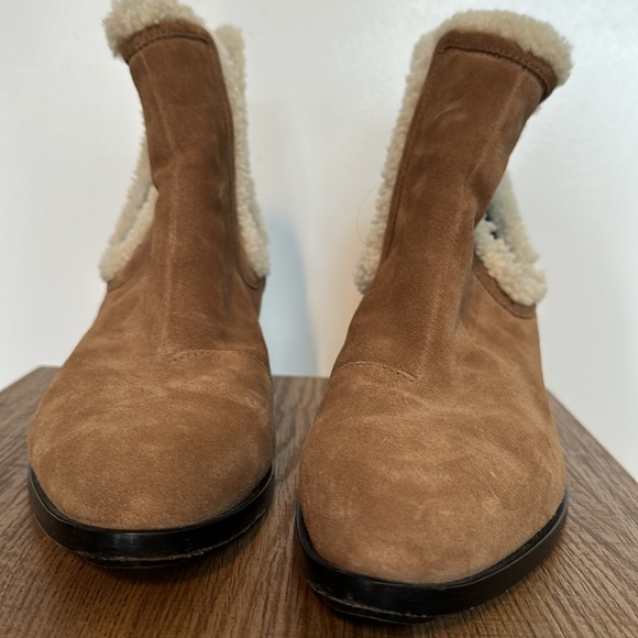 Rag & Bone Walker Shearling Trimmed Suede Ankle Boots - Picture 5 of 8
